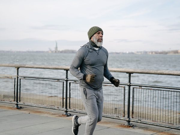 afro american man jogging
